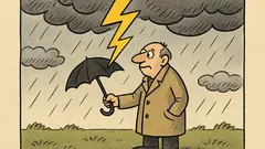 Dowcip: Gdy uderzył piorun, trzymał go przy sobie