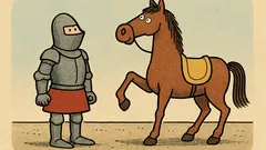 Dowcip: Średniowieczny rycerz składał się z głowy...